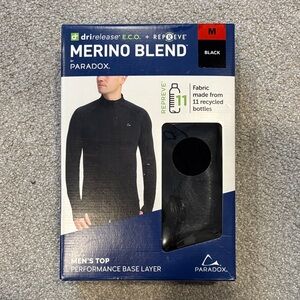 Paradox Black Merino Blend Men's Base Layer
